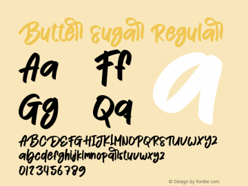 Butter Sugar Version 1.001;Fontself Maker 3.5.6图片样张