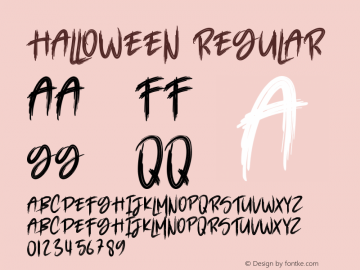 Halloween Version 1.001;Fontself Maker 3.5.7图片样张