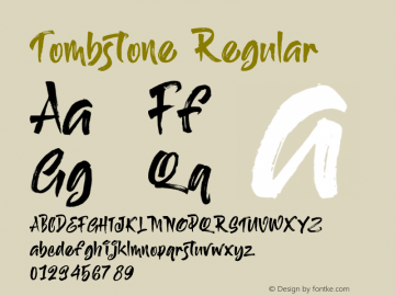 Tombstone Version 1.003;Fontself Maker 3.5.7图片样张
