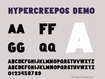 Hypercreepos Demo Version 1.001;Fontself Maker 3.5.7图片样张