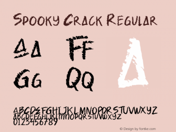 Spooky Crack Version 1.00;September 13, 2022;FontCreator 13.0.0.2683 64-bit图片样张