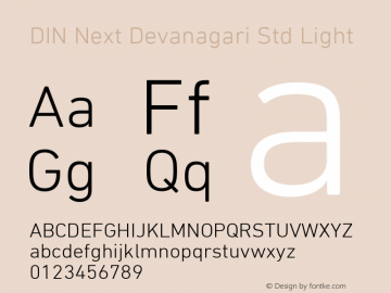 DIN Next Devanagari Std Light Version 1.00图片样张