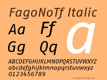 FagoNoTf Italic 001.000图片样张