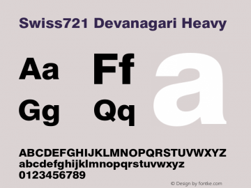 Swiss721 Devanagari Heavy Version 1.01, build 14, s3图片样张