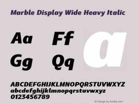 Marble Display Wide Heavy Italic Version 1.001图片样张