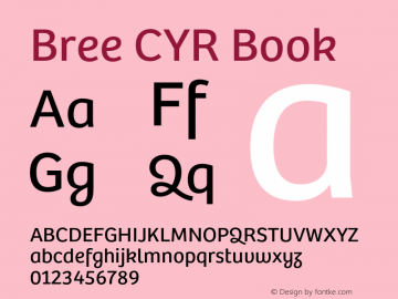 Bree CYR Book Version 2.000;hotconv 1.0.109;makeotfexe 2.5.65593图片样张