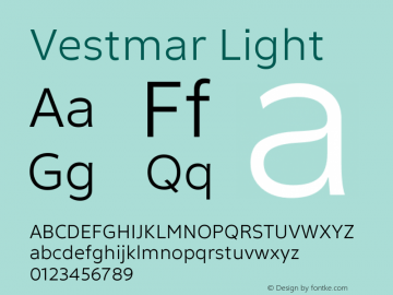 Vestmar Light Version 1.000图片样张