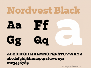 Nordvest Black Version 2.001;PS 1.000;hotconv 1.0.88;makeotf.lib2.5.647800图片样张