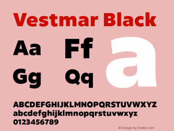 Vestmar Black Version 1.000图片样张