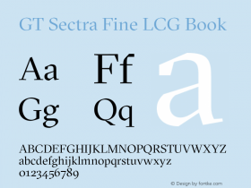 GT Sectra Fine LCG Book Version 4.000;hotconv 1.0.109;makeotfexe 2.5.65596图片样张