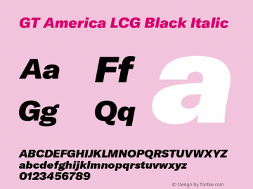 GT America LCG Bl It Version 1.006;hotconv 1.0.109;makeotfexe 2.5.65596图片样张