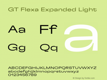 GT Flexa Exp Lt Version 2.005;hotconv 1.0.109;makeotfexe 2.5.65596图片样张