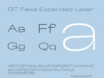 GT Flexa Exp Lz Version 2.005;hotconv 1.0.109;makeotfexe 2.5.65596图片样张