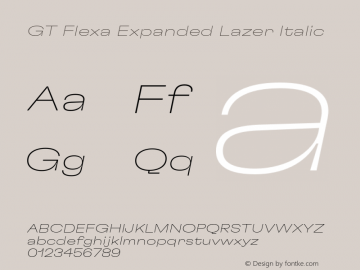 GT Flexa Exp Lz It Version 2.005;hotconv 1.0.109;makeotfexe 2.5.65596图片样张