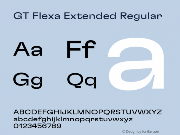 GT Flexa Ext Rg Version 2.005;hotconv 1.0.109;makeotfexe 2.5.65596图片样张