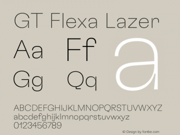 GT Flexa Lz Version 2.005;hotconv 1.0.109;makeotfexe 2.5.65596图片样张