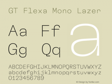GT Flexa Mono Lz Version 2.005;hotconv 1.0.109;makeotfexe 2.5.65596图片样张
