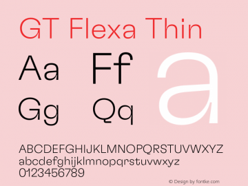 GT Flexa Th Version 2.005;hotconv 1.0.109;makeotfexe 2.5.65596图片样张