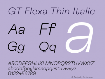GT Flexa Th It Version 2.005;hotconv 1.0.109;makeotfexe 2.5.65596图片样张