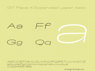 GT Flexa X Exp Lz It Version 2.005;hotconv 1.0.109;makeotfexe 2.5.65596图片样张