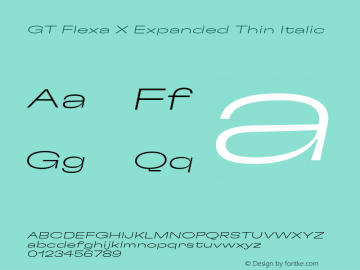 GT Flexa X Exp Th It Version 2.005;hotconv 1.0.109;makeotfexe 2.5.65596图片样张