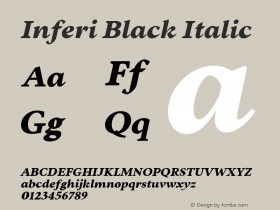 Inferi-BlackItalic Version 1.000;FEAKit 1.0图片样张
