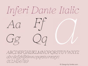Inferi-DanteItalic Version 1.000;FEAKit 1.0图片样张