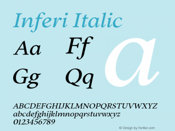 Inferi-Italic Version 1.000;FEAKit 1.0图片样张