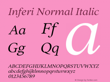 Inferi-NormalItalic Version 1.000;FEAKit 1.0图片样张