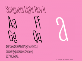 Seriguela Light Rev It Version 1.000;hotconv 1.0.109;makeotfexe 2.5.65596图片样张