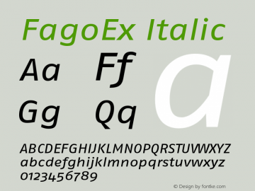 FagoEx Italic 001.000 Font Sample