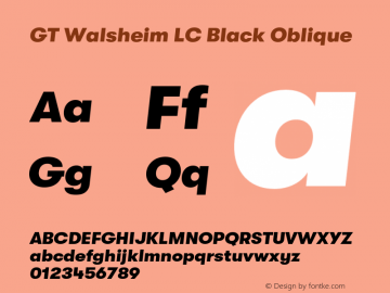 GT Walsheim LC Bl Ob Version 2.008;hotconv 1.0.109;makeotfexe 2.5.65596图片样张