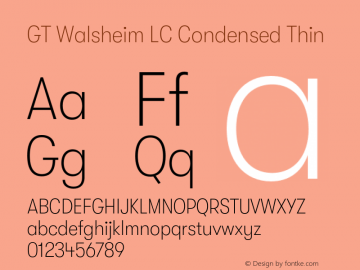 GT Walsheim LC Cn Th Version 2.008;hotconv 1.0.109;makeotfexe 2.5.65596图片样张