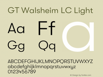 GT Walsheim LC Lt Version 2.008;hotconv 1.0.109;makeotfexe 2.5.65596图片样张