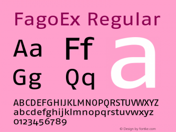 FagoEx Regular 001.000 Font Sample