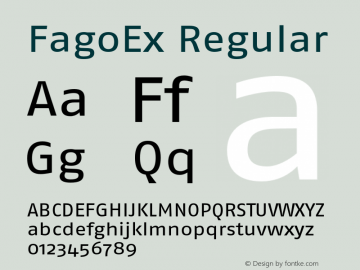 FagoEx Regular 001.000 Font Sample