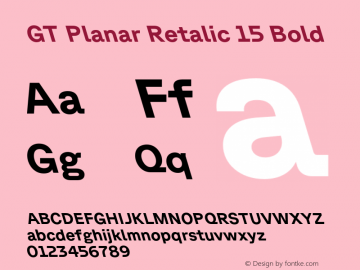 GT Planar Retalic 15 Bold Version 2.001;FEAKit 1.0图片样张