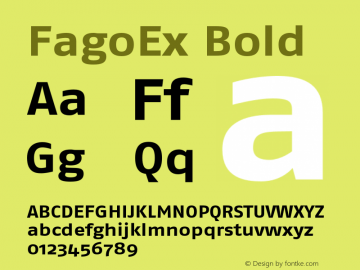 FagoEx Bold 001.000 Font Sample