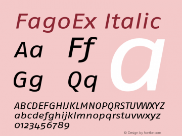 FagoEx Italic 001.000 Font Sample