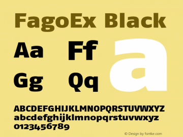 FagoEx Black 001.000 Font Sample