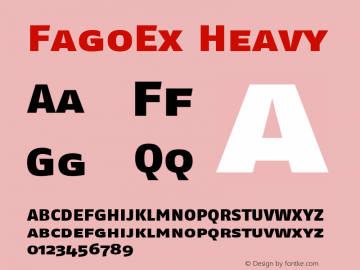 FagoEx Heavy Version 1.00 Font Sample