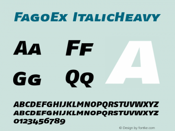 FagoEx ItalicHeavy Version 1.00 Font Sample