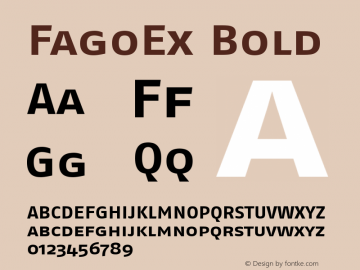 FagoEx Bold Version 001.000 Font Sample