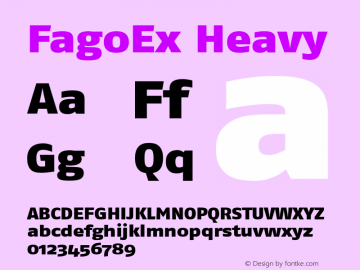 FagoEx Heavy Version 001.000 Font Sample