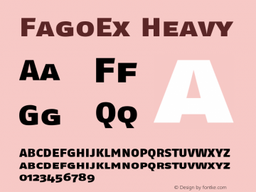 FagoEx Heavy Version 001.000 Font Sample