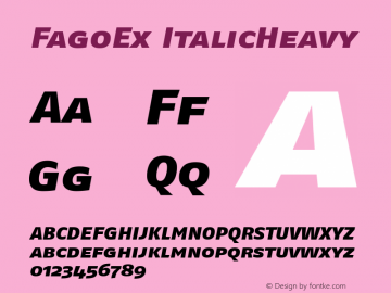 FagoEx ItalicHeavy Version 001.000图片样张