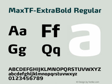 MaxTF-ExtraBold Regular 4.460图片样张