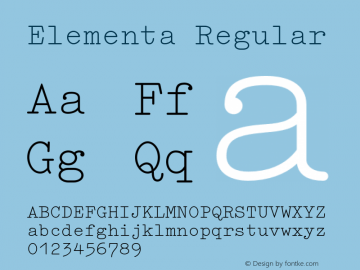 Elementa Regular 001.000图片样张