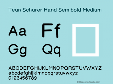 Teun Schurer Hand Semibold Version 001.000图片样张