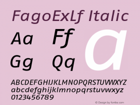 FagoExLf Italic 001.000图片样张